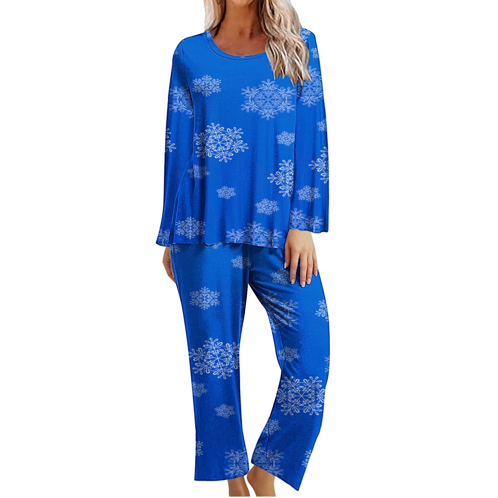 ShomPort Women Pajama 2-Piece Nightwear Long Sleeve Lightweight Top ...