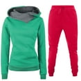 thumbnail image 1 of ShomPort Women Two Piece Athletic Set Long Sleeve Pockets Pullover Hoodie Sweatpants Sport Jogger Sweatsuit, 1 of 3