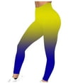 thumbnail image 1 of ShomPort Women Yoga Pants Gradient Color Elastic High Waist Skinny Leggings Soft Workout Running Workout Trouser, 1 of 5