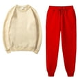 thumbnail image 1 of ShomPort Women's 2 Piece Sets Long Sleeve Fleece Sweatsuit Pullover and Sweatpants Tracksuit Lounge Sets, 1 of 5