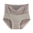 thumbnail image 1 of ShomPort Women's Breathable Underwear Elastic High Waist Hipster Panties Floral Lace Soft Briefs, 1 of 3
