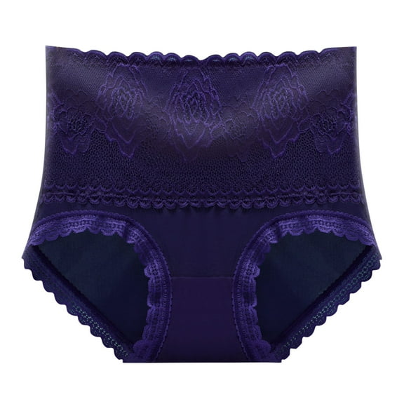 ShomPort Women's Briefs High Waisted Floral Lace Underwear Comfortable Breathable Hipster Panties