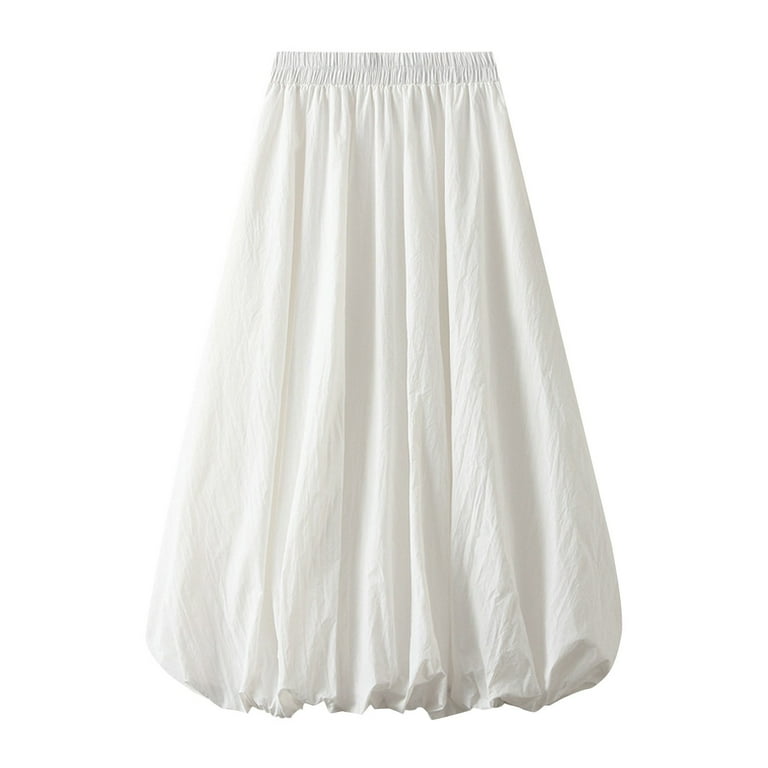 スカート Lindsay balloon skirt White Lindsay balloon skirt white andmary