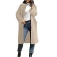 thumbnail image 1 of ShomPort Women's Cable Knit Cardigan Casual Solid Color Long Sleeve Open Front Sweater Coat with Pockets, 1 of 6