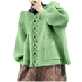 thumbnail image 1 of ShomPort Women's Cardigan Sweaters Soft Plus Size Button Open Front Long Sleeve Knit Outerwear with Pockets, 1 of 7
