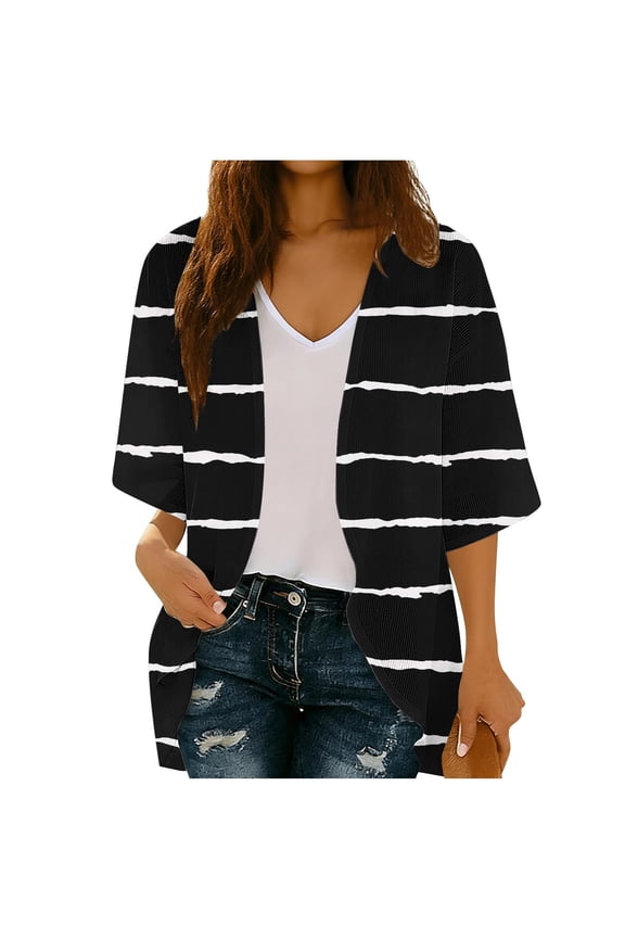 Women's Cardigans Spring Summer Lightweight Open Front Cover Ups Shrugs Wrap Cardigan