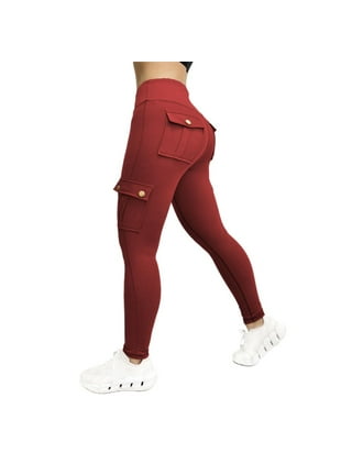 AherBiu Cargo Leggings for Women High Waisted Gym Yoga Pants