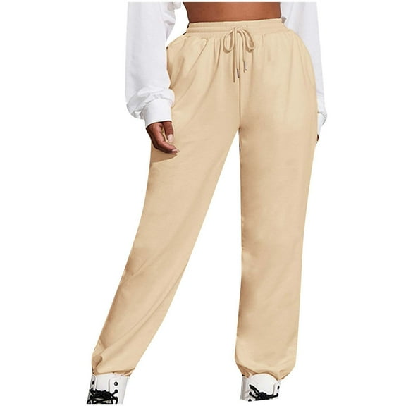 ShomPort Women's Casual Baggy Sweatpants Drawstring High Waisted Joggers Athletic Pants with Pocket
