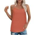 thumbnail image 1 of ShomPort Women's Casual Tank Tops Summer Trendy 2024 Spaghetti Strap Adjustable Round Neck Camisoles, 1 of 7