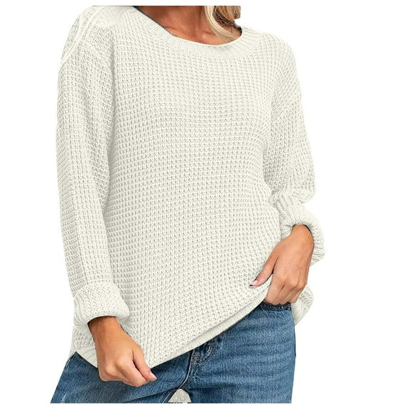 ShomPort Women's Classic Lightweight Sweater Long Sleeve Solid Color Lounge Shirts Pullover