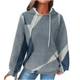 thumbnail image 1 of ShomPort Women's Color Block Hoodies Casual Fall Long Sleeve Sweatshirt with Front Pocket, 1 of 6