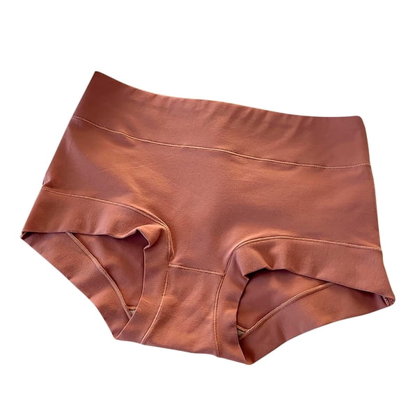 ShomPort Women's Comfortable Cotton Underwear High Waist Hipster Panties Solid Color Ladies Briefs