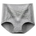 thumbnail image 1 of ShomPort Women's Cotton High Waist Panties Comfortable Full Coverage Briefs Lace Patchwork Underpants, 1 of 5