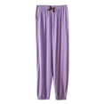 thumbnail image 1 of ShomPort Women's Cotton Pajama Pants Summer Loose Cute Straight Pants High Elastic Waist Lounge Pants with Pockets, 1 of 3