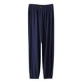 thumbnail image 1 of ShomPort Women's Cotton Pajama Pants Summer Loose Cute Straight Pants High Elastic Waist Lounge Pants with Pockets, 1 of 1