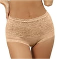 thumbnail image 1 of ShomPort Women's Cotton Panties Mid Waist Floral Lace Briefs Comfortable Full Coverage Underwear, 1 of 5