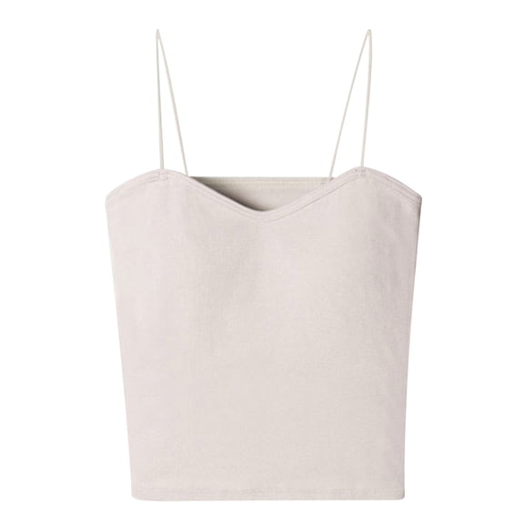 ShomPort Women's Crew Neck Spaghetti Strap Cotton Camisoles Summer Longline Tank Tops with Built in Bra