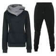 thumbnail image 1 of ShomPort Women's Fall Casual 2 Piece Outfits Long Sleeve Hoodies Sweatshirt & Joggers Sweatpants Tracksuit Set, 1 of 3