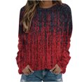 thumbnail image 1 of ShomPort Women's Fall Casual Floral Print Pullover Crewneck Long Sleeve Lounge Cute Sweatshirts, 1 of 4