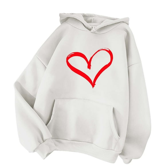 ShomPort Women's Fall Casual Hoodie Long Sleeve Hooded Sweashirts with Pockets Cute Print Pullover