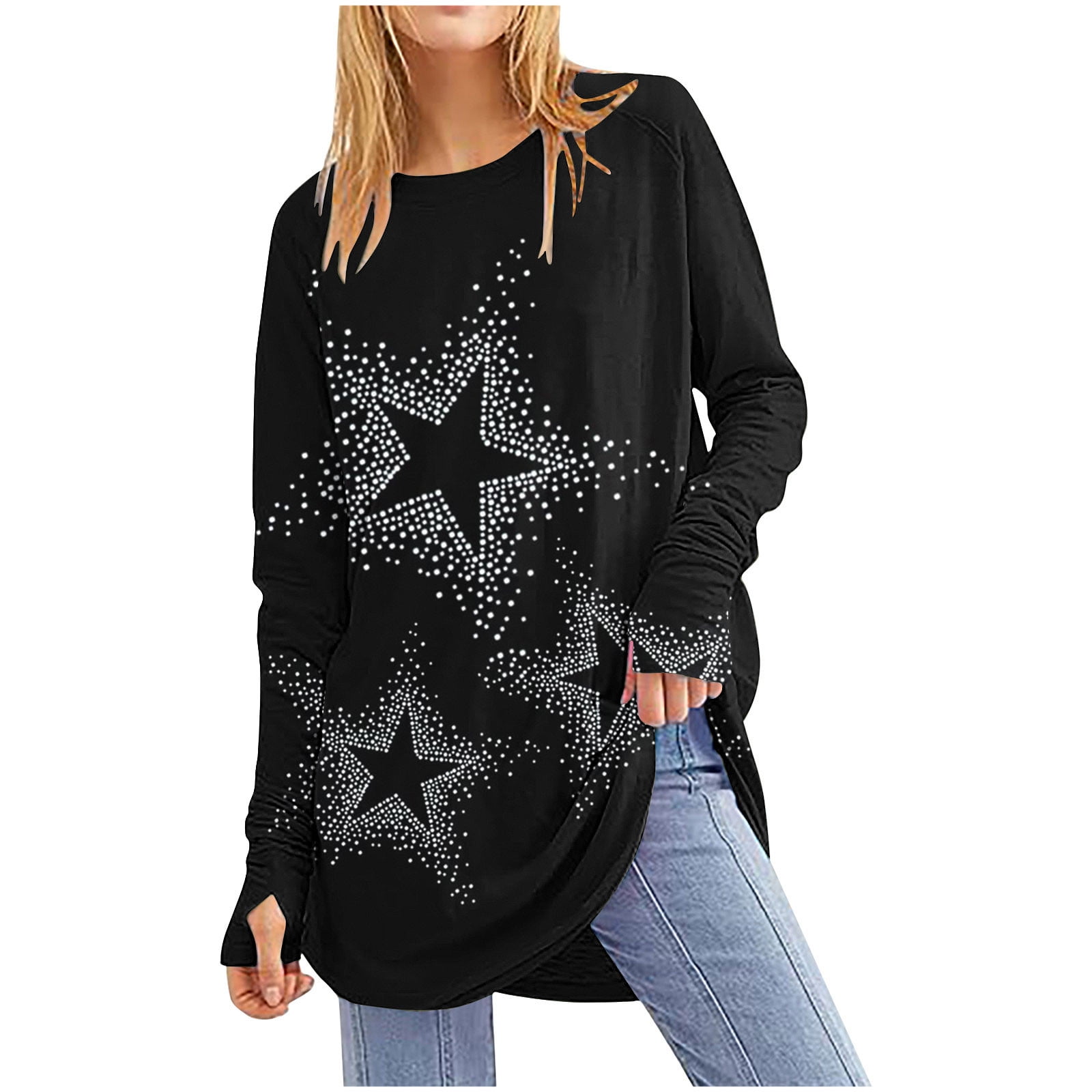 ShomPort Women's Fall Winter Tunic Tops Long Sleeve Casual TShirts