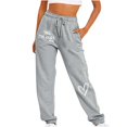 thumbnail image 1 of ShomPort Women's Fleece Lined Sweatpants High Waist Joggers Pants Graphic Print Lounge Trouser with Pockets, 1 of 6