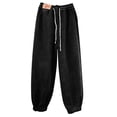 thumbnail image 1 of ShomPort Women's Fleece Pajamas Pants Drawstring Plus Size Button Fleece Textured Sleepwear with Pockets Full Length Loungewear, 1 of 8