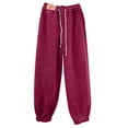 thumbnail image 1 of ShomPort Women's Fleece Pajamas Pants Drawstring Plus Size Button Fleece Textured Sleepwear with Pockets Full Length Loungewear, 1 of 8