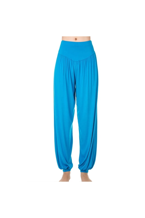 Women's High Waist Yoga Pants Comfortable Elastic Waist Lantern Pants Dance Workout Sweatpants
