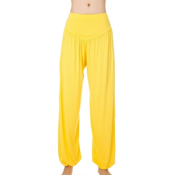 ShomPort Women's High Waist Yoga Pants Comfortable Elastic Waist Lantern Pants Dance Workout Sweatpants
