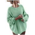 thumbnail image 1 of ShomPort Women's Oversized Sweaters Long Sleeve Mock Neck Knit Pullover Casual Loose Sweater, 1 of 6