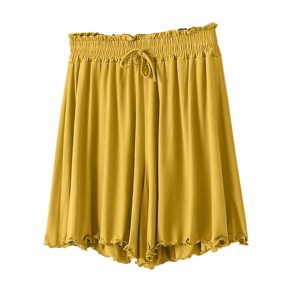 ShomPort Women's Pajama Bottom Summer Shorts Stretchy Soft Drawstring High Waist Casual Sleepwear Lounge Shorts