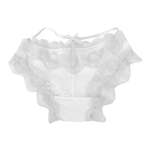 ShomPort Women's Panties Low-Rise Waisted Hollow Out Ruffle Seamless Cute Smoothing Stretchy Underwear