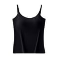 thumbnail image 1 of ShomPort Women's Plus Size Pajamas Fixed Cup Padded Thin Adjustable Straps Sleeveless Casual Tank Tops Comfy Smoothing Nightwear, 1 of 4