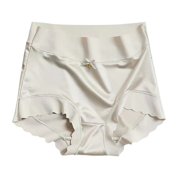 ShomPort Women's Satin Underwear High Waist Stretch Briefs Comfortable Soft Full Coverage Panties
