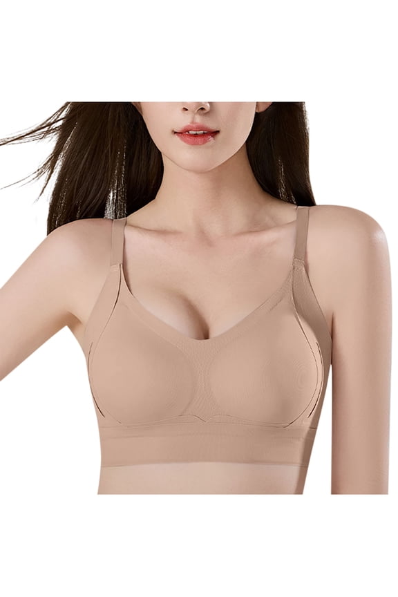 Women's Seamless Bras Full Coverage U-Back Supportive U-Back Adjustable Straps Everyday Underwear