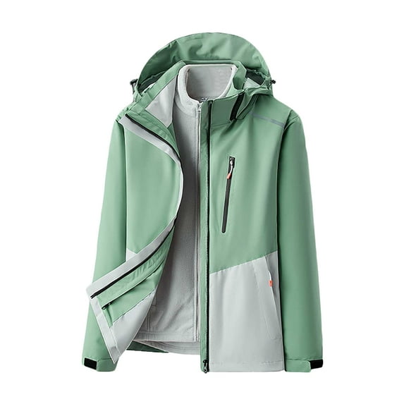 ShomPort Women's Skiing Snowboarding Zipper Jackets Hooded Mountain Snow Coat Winter Thermal Hiking Outdoor Coat