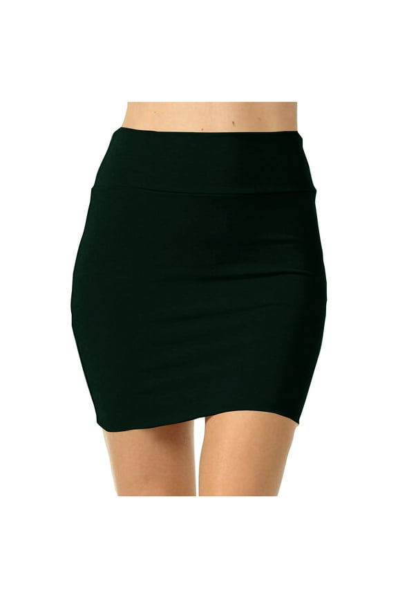Women's Stretch High Waist Bodycon Mini Skirt Summer Seamless Basic Tube Skirts