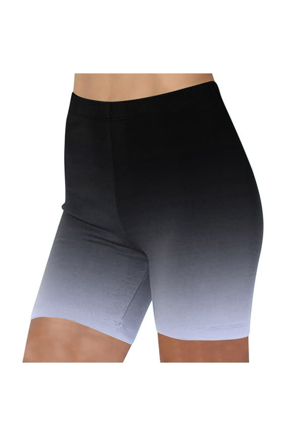 Women's Stretch Sport Shorts Summer Comfy High Waiste Beach Short Gradient Bottoms Swimsuits