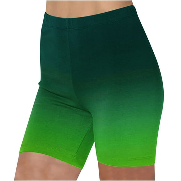 ShomPort Women's Stretch Sport Shorts Summer Comfy High Waiste Beach Short Gradient Bottoms Swimsuits