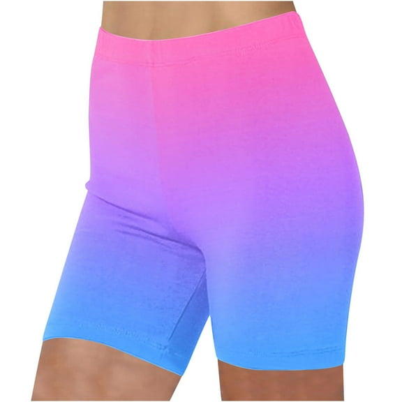 ShomPort Women's Stretch Sport Shorts Summer Comfy High Waiste Beach Short Gradient Bottoms Swimsuits