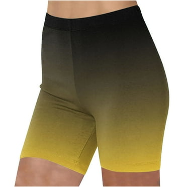 ShomPort Women's Stretch Sport Shorts Summer Comfy High Waiste Beach Short Gradient Bottoms Swimsuits