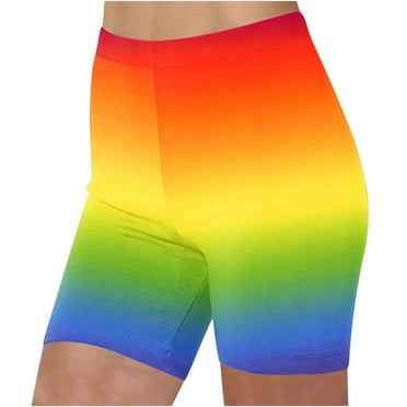 ShomPort Women's Stretch Sport Shorts Summer Comfy High Waiste Beach Short Gradient Bottoms Swimsuits