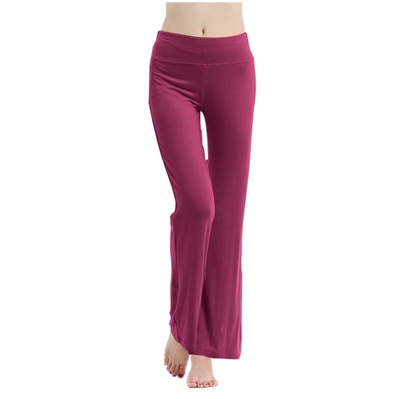 ShomPort Women's Stretch Sweatpants Elastic Waist Slim Straight Trouser Comfortable Yoga Dance Workout Pants