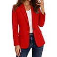 thumbnail image 1 of ShomPort Women's Suit Jackets Classic Open Front Work Office Fitted Long Sleeve Blazers with Pockets, 1 of 7
