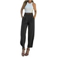 thumbnail image 1 of ShomPort Women's Summer High Waist Work Pant Casual Business Cinch Bottom Straight Pant with Pockets, 1 of 8