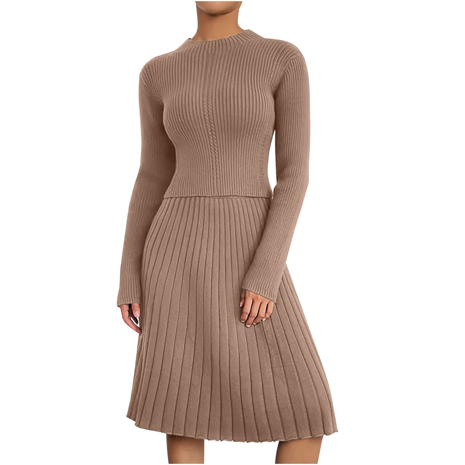 ShomPort Women's Sweater Skirt Set 2 Piece Outfit Pullover Sweater Top