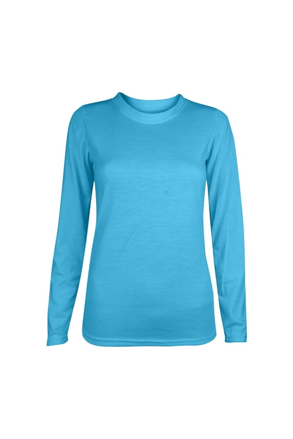Women's Under Scrub Tee Soft and Breathable Crew Neck Long Sleeve T-Shirt Stretch Undershirts Layering Piece