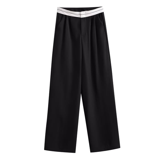 ShomPort Women's Wide Leg Pajamas Pants Solid Color Loungewear Trousers Casual Loose Comfy Pjs Pants