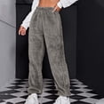 thumbnail image 1 of ShomPort Women's Winter High Waist Fuzzy Fleece Lounge Pants Elastic Waistband Warm Trouser for Sleepwear Casual, 1 of 7
